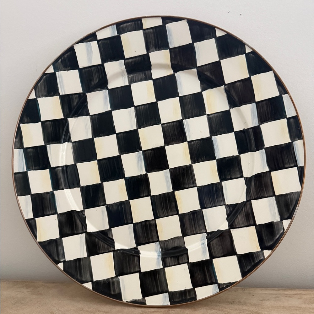 FREE SHIPPING! Mackenzie Childs Courtly Check Serving Platter